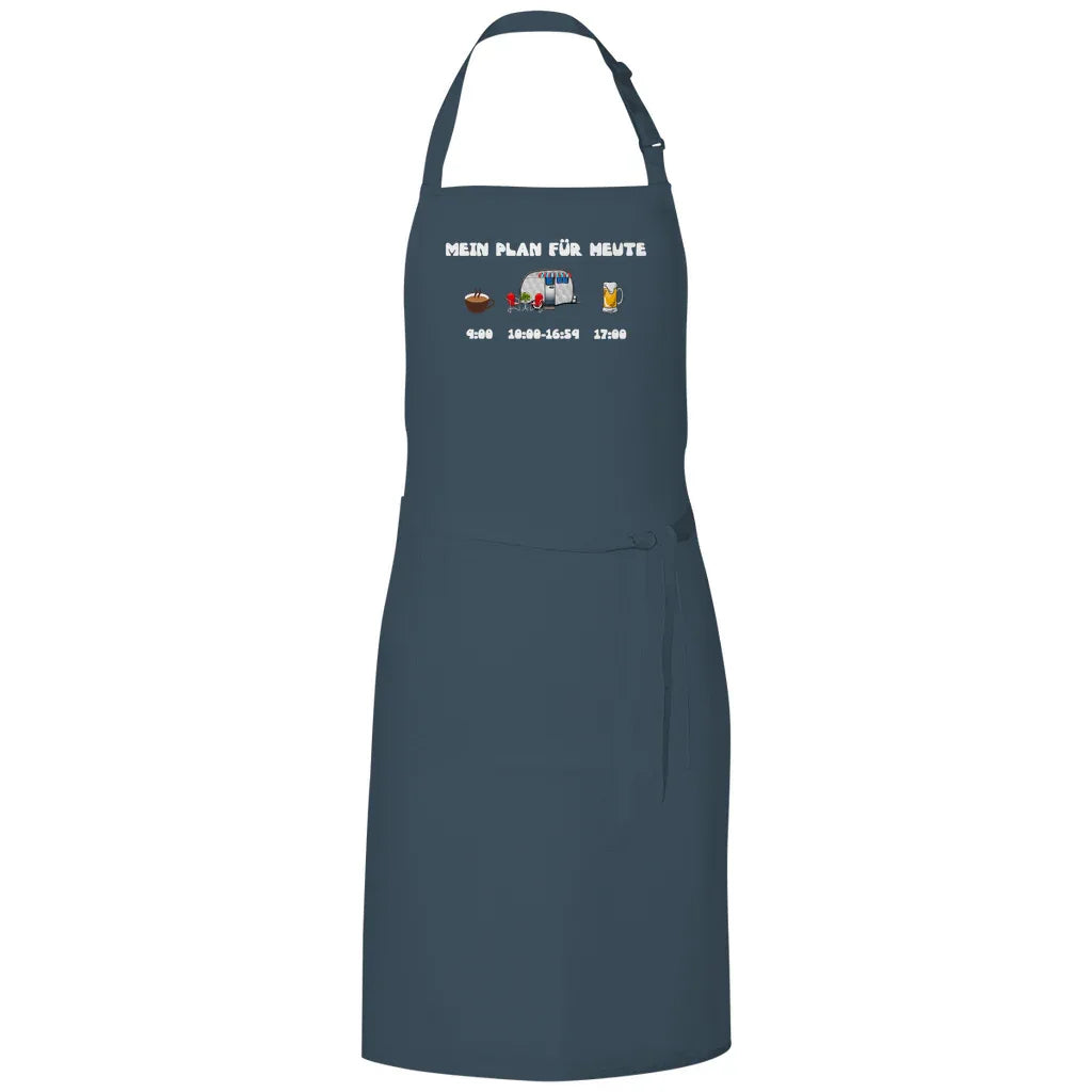 Mein Plan für heute: Kaffee, Camping, Bier - Grillschürze - Campingfamilie.de
