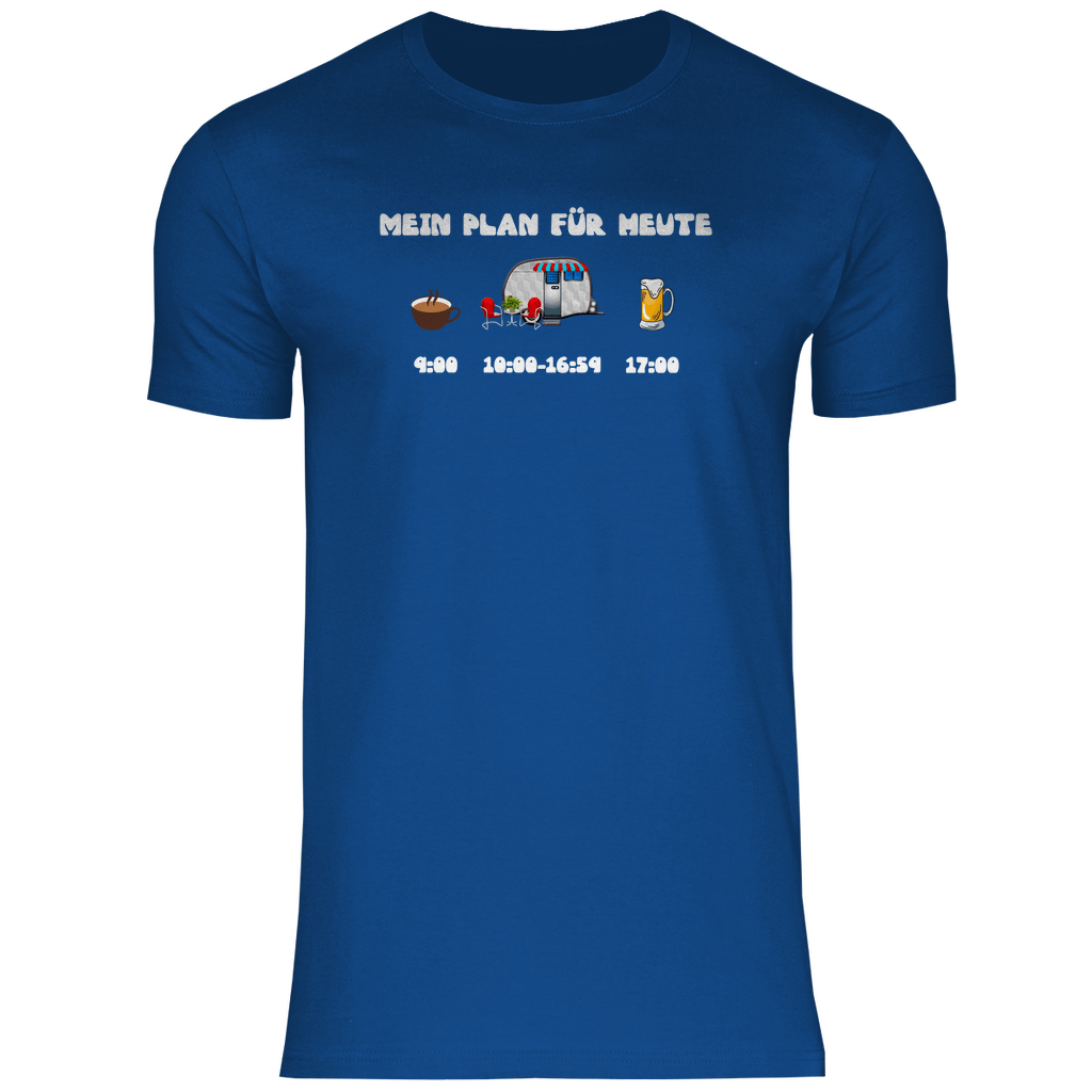 Mein Plan für heute: Kaffee, Camping, Bier - Herren Shirt - Campingfamilie.de