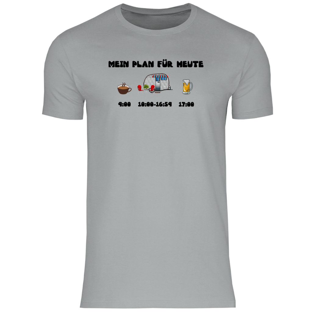 Mein Plan für heute: Kaffee, Camping, Bier - Herren Shirt - Campingfamilie.de