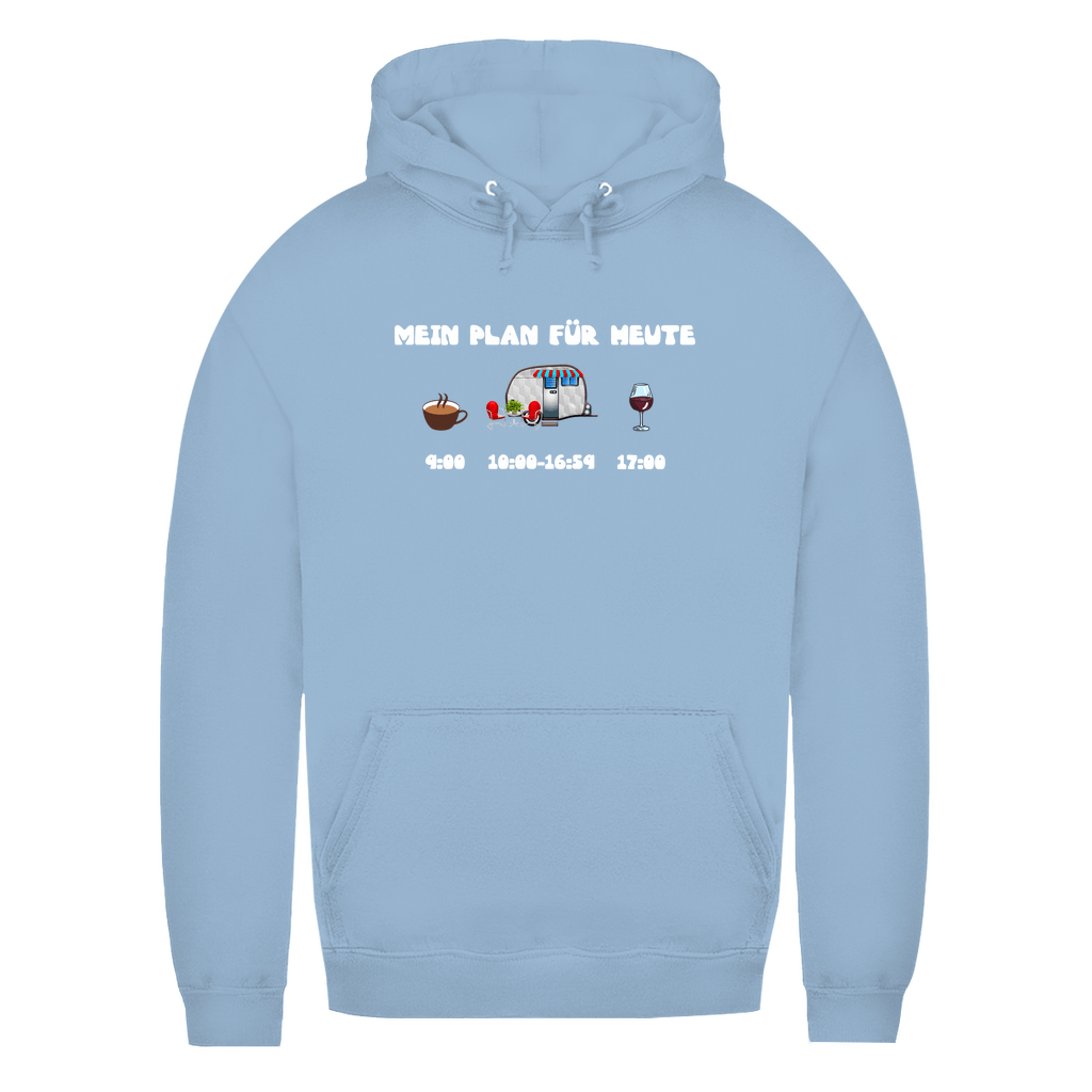 Mein Plan für heute: Kaffee, Camping, Wein - Frauen Hoodie - Campingfamilie.de