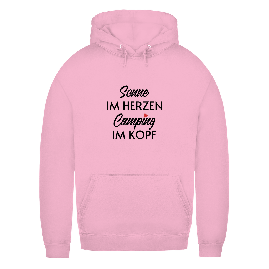 Sonne im Herzen Camping im Kopf - Frauen Hoodie - Campingfamilie.de