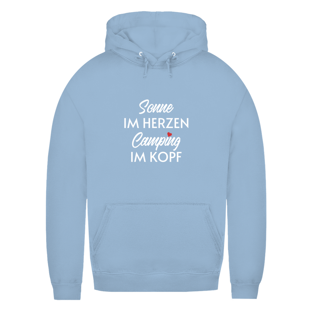 Sonne im Herzen Camping im Kopf - Frauen Hoodie - Campingfamilie.de