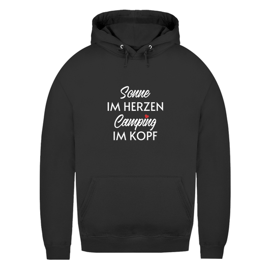 Sonne im Herzen Camping im Kopf - Frauen Hoodie - Campingfamilie.de