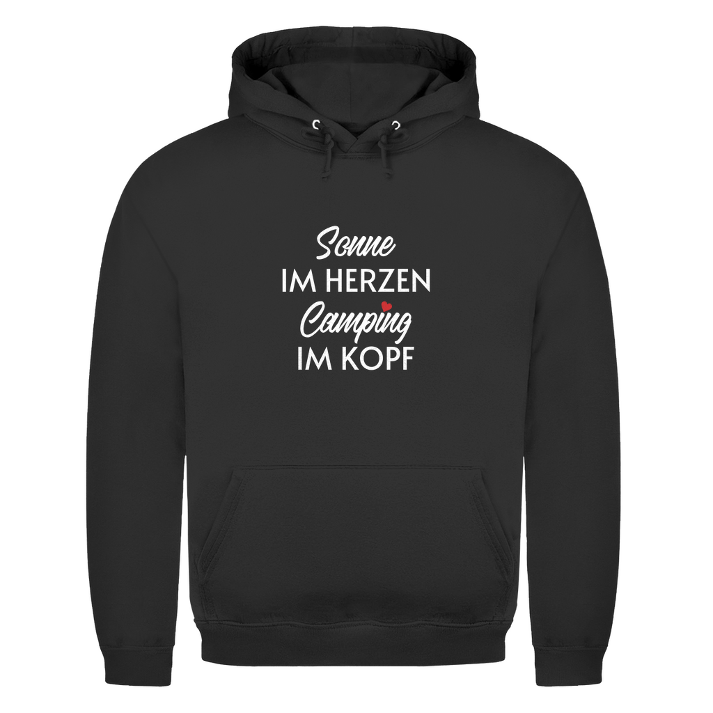 Sonne im Herzen Camping im Kopf - Männer Hoodie - Campingfamilie.de