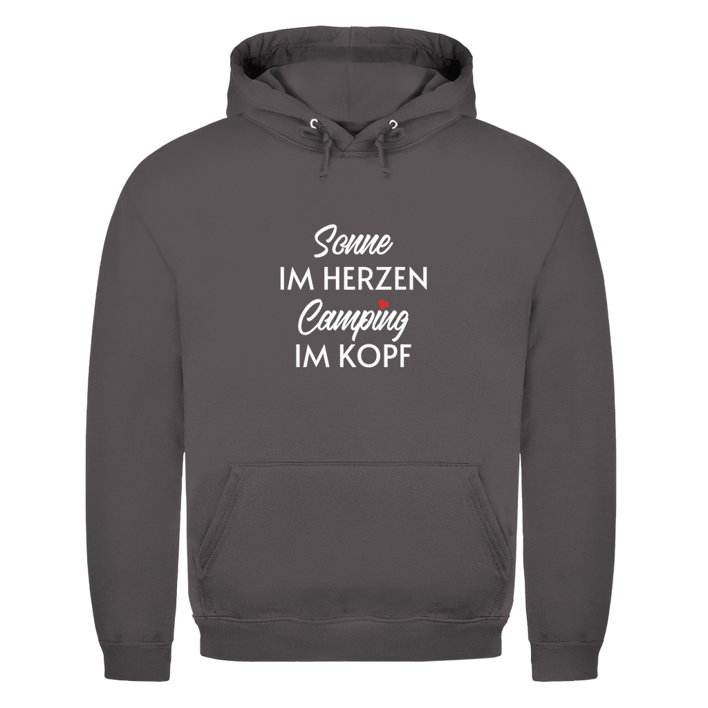 Sonne im Herzen Camping im Kopf - Männer Hoodie - Campingfamilie.de