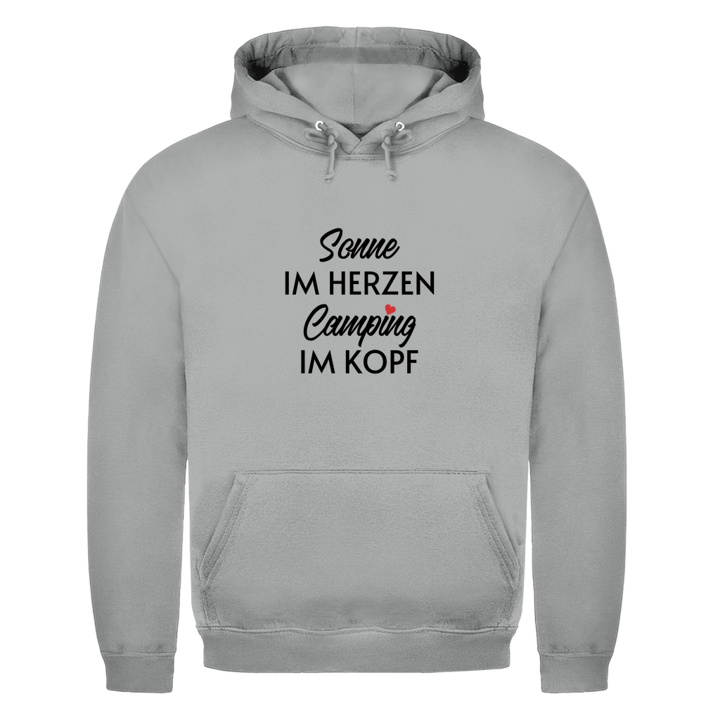 Sonne im Herzen Camping im Kopf - Männer Hoodie - Campingfamilie.de
