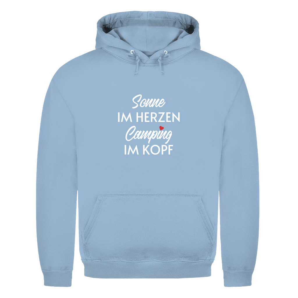 Sonne im Herzen Camping im Kopf - Männer Hoodie - Campingfamilie.de