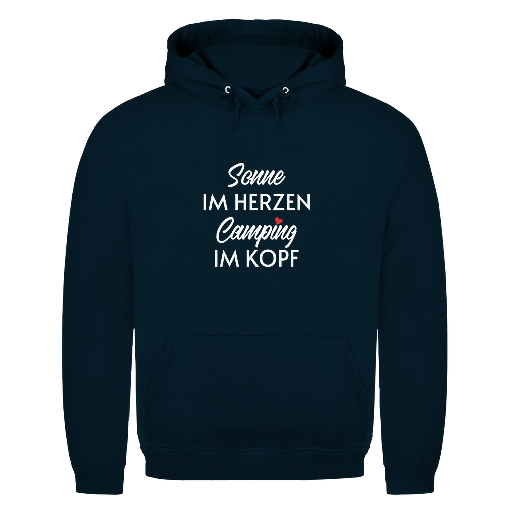 Sonne im Herzen Camping im Kopf - Männer Hoodie - Campingfamilie.de