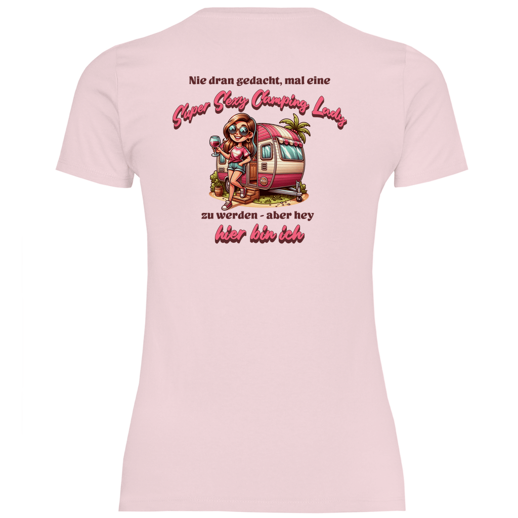 Super Sexy Camping Lady (Wein) - Frauen Shirt - Campingfamilie.de