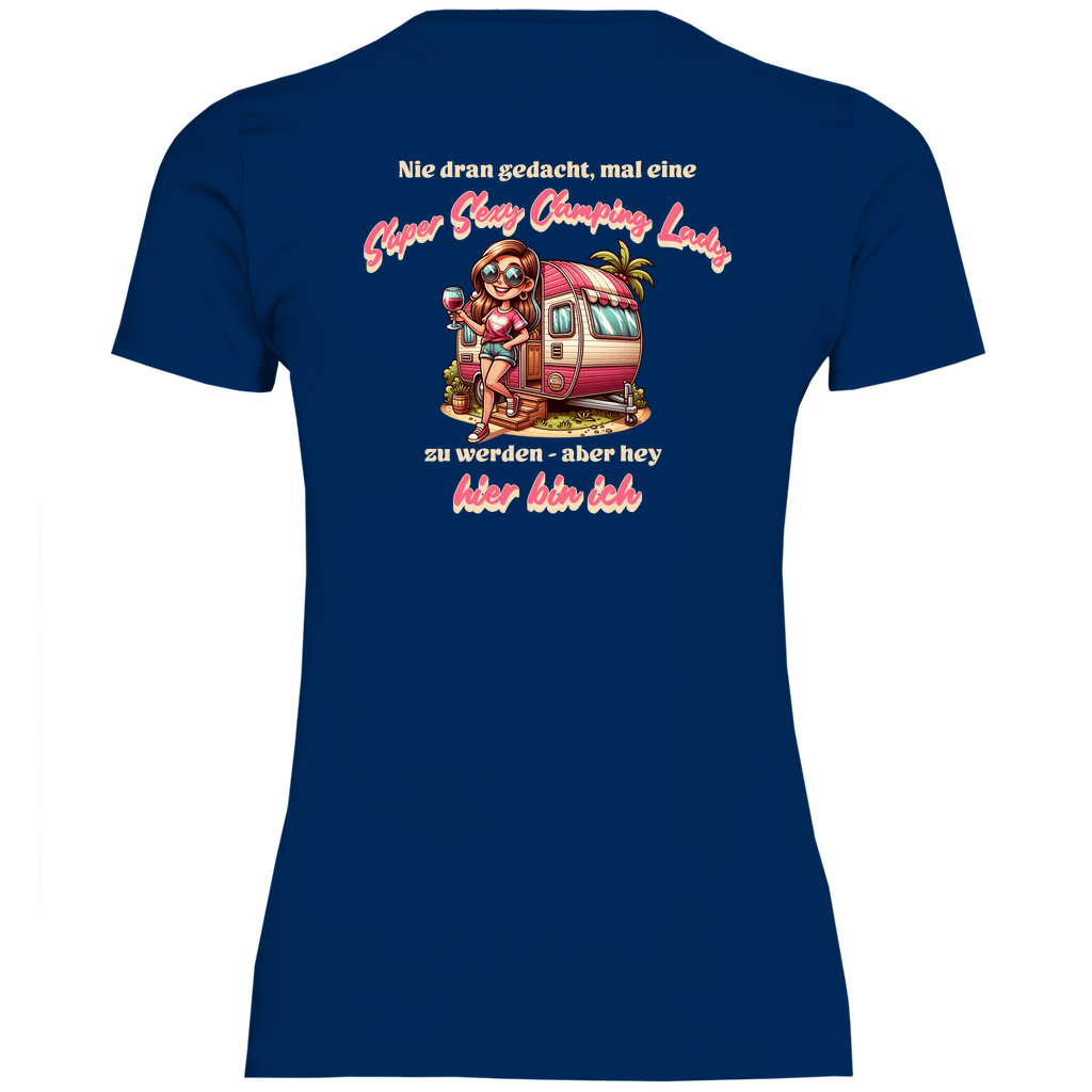 Super Sexy Camping Lady (Wein) - Frauen Shirt - Campingfamilie.de
