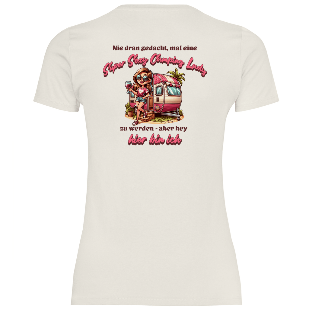 Super Sexy Camping Lady (Wein) - Frauen Shirt - Campingfamilie.de