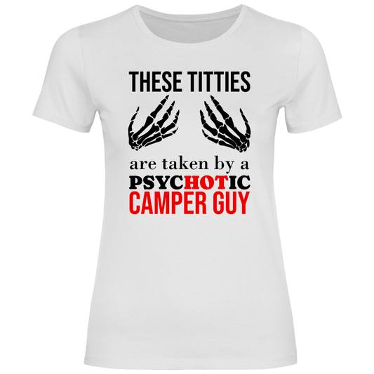 Titties und Hot Camper Guy - Frauen Shirt - Campingfamilie.de