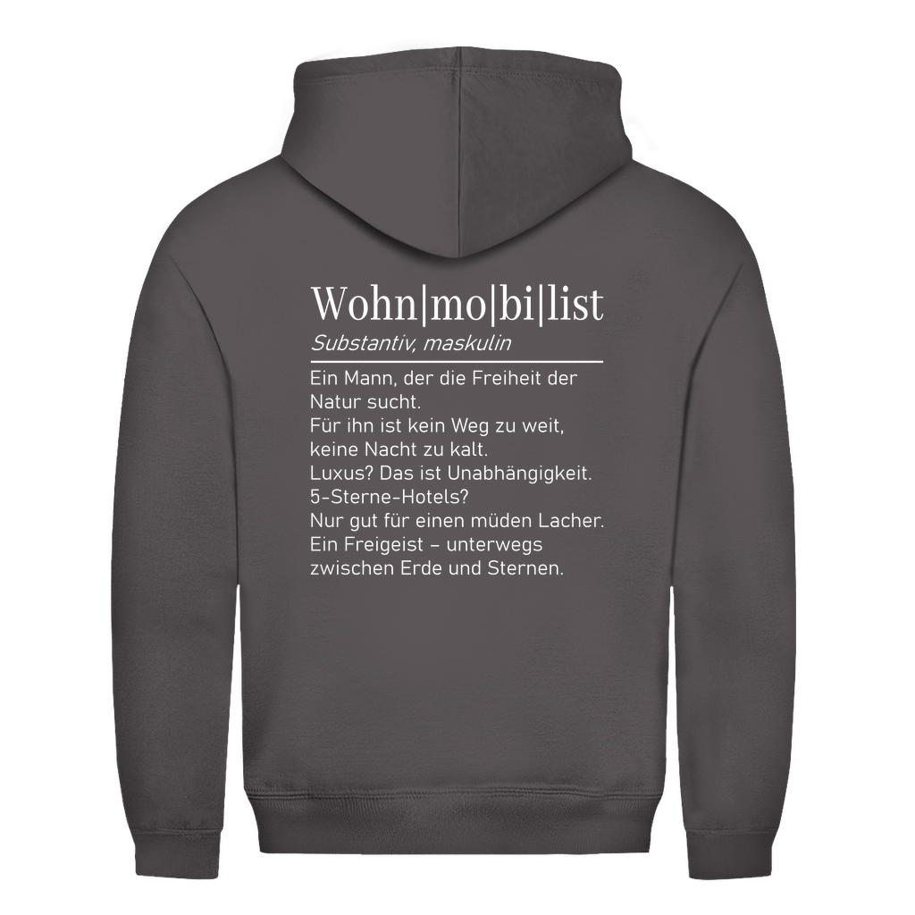 Wohnmobilist - Backprint MĂ€nner Hoodie - Campingfamilie.de