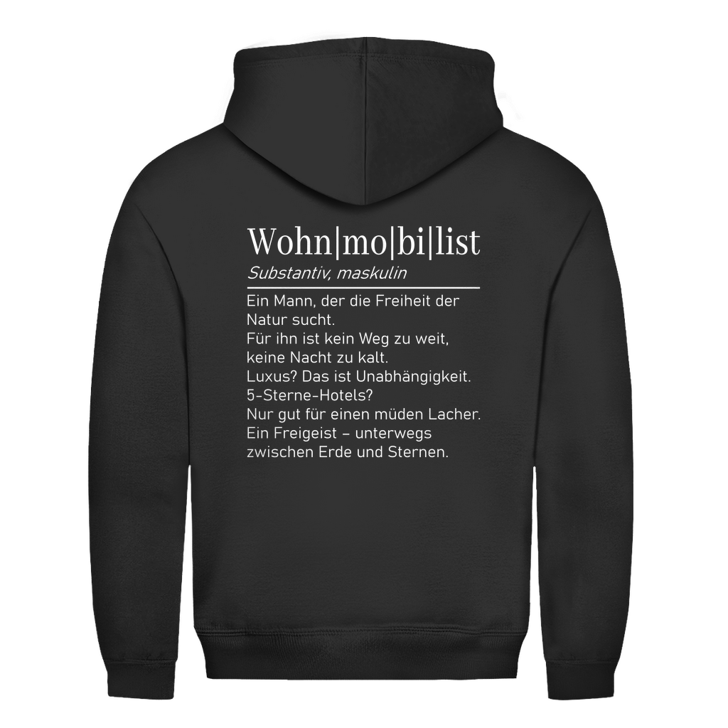 Wohnmobilist - Backprint MĂ€nner Hoodie - Campingfamilie.de