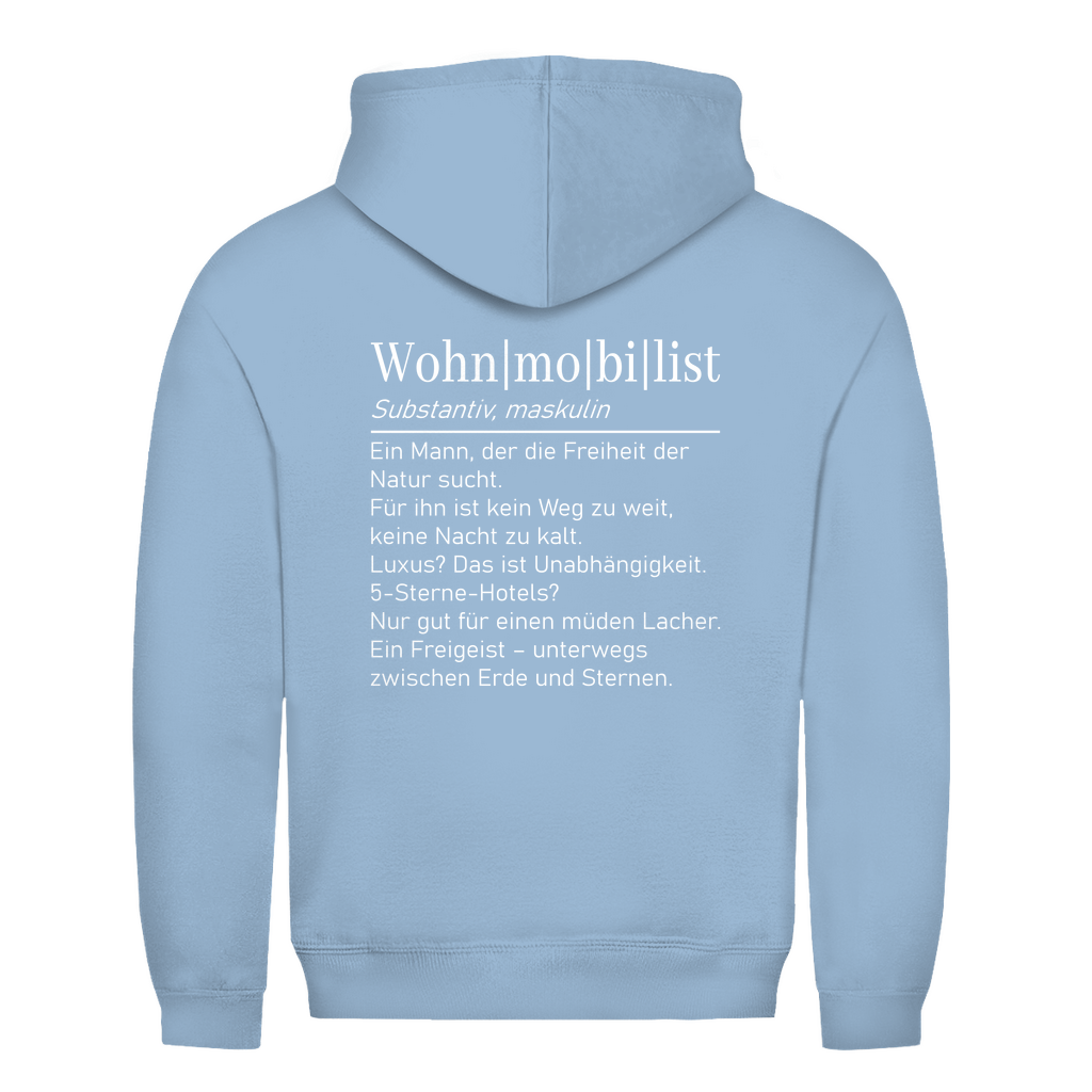 Wohnmobilist - Backprint MĂ€nner Hoodie - Campingfamilie.de
