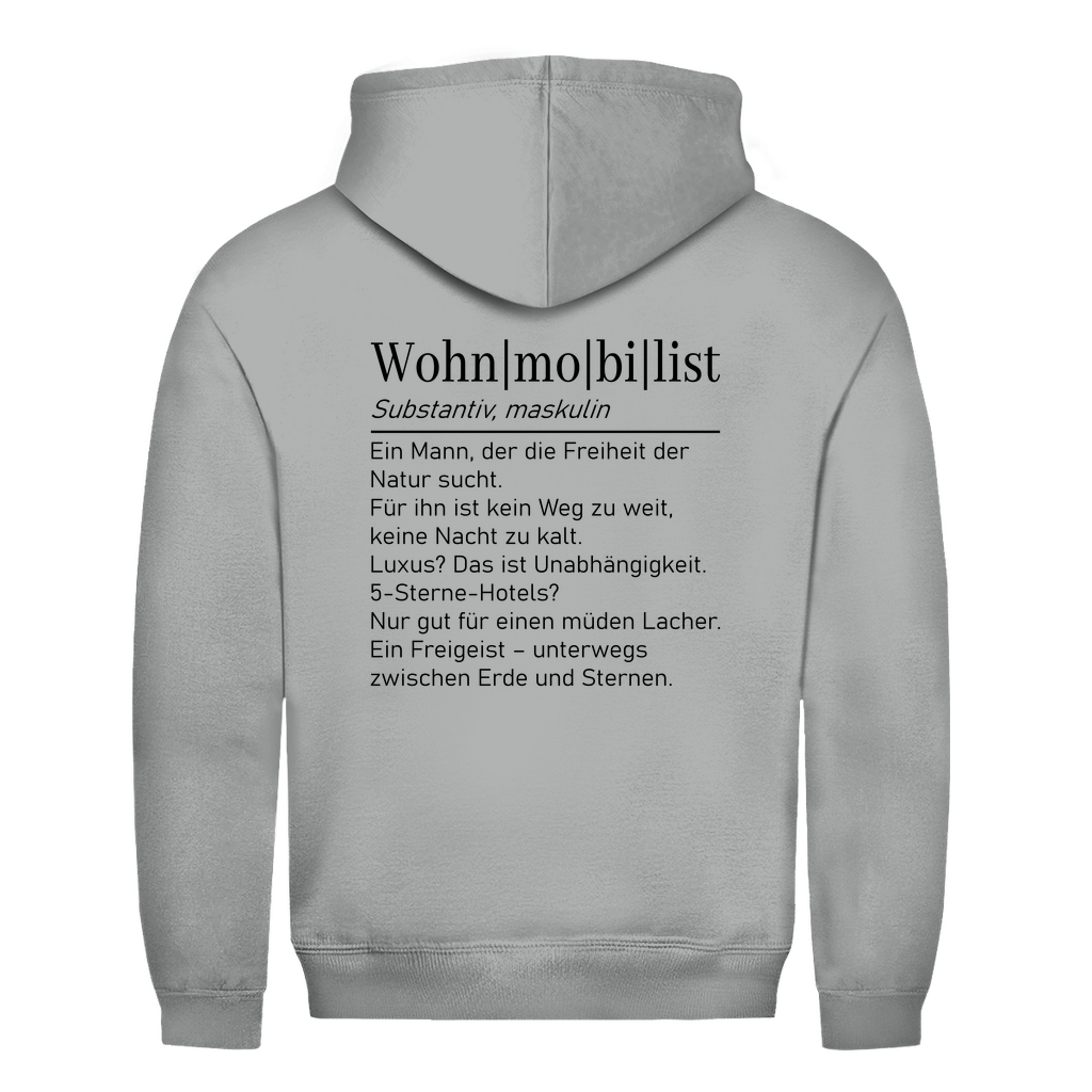 Wohnmobilist - Backprint MĂ€nner Hoodie - Campingfamilie.de