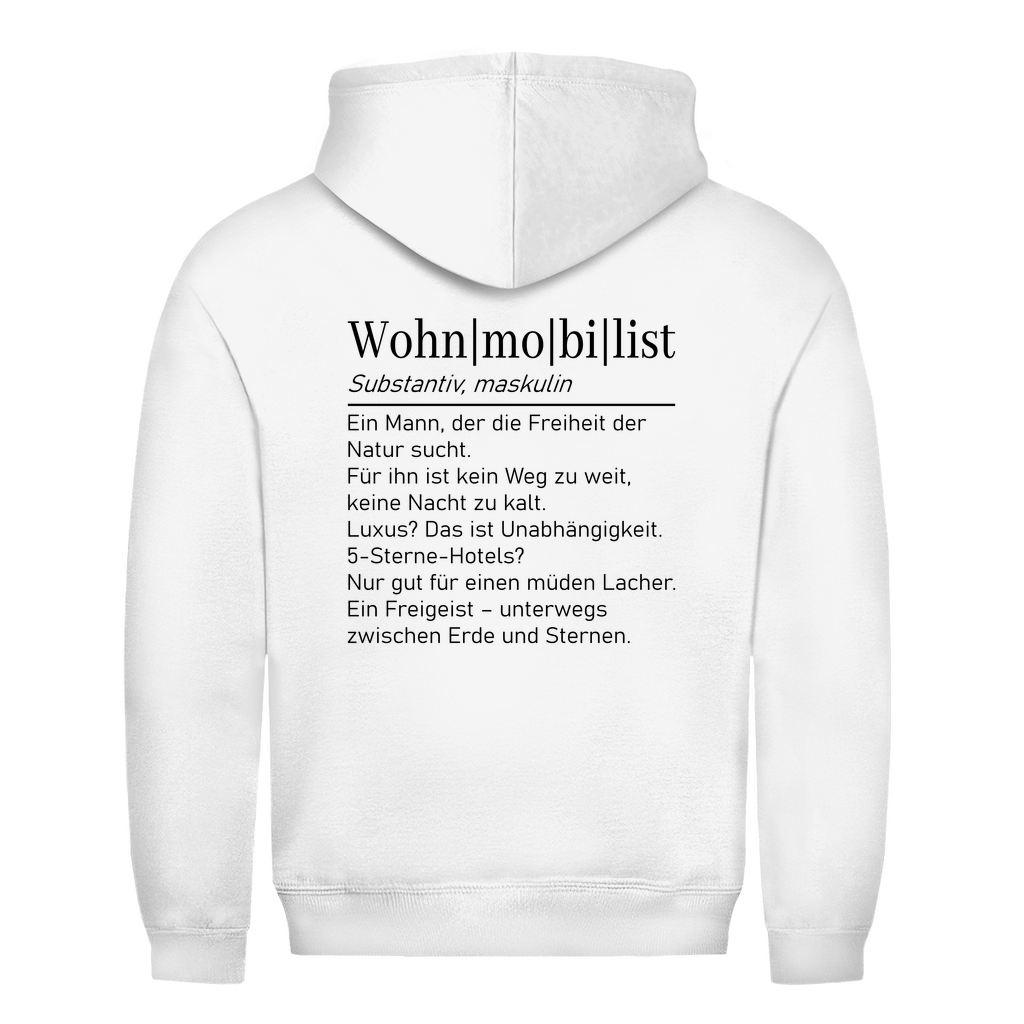 Wohnmobilist - Backprint MĂ€nner Hoodie - Campingfamilie.de