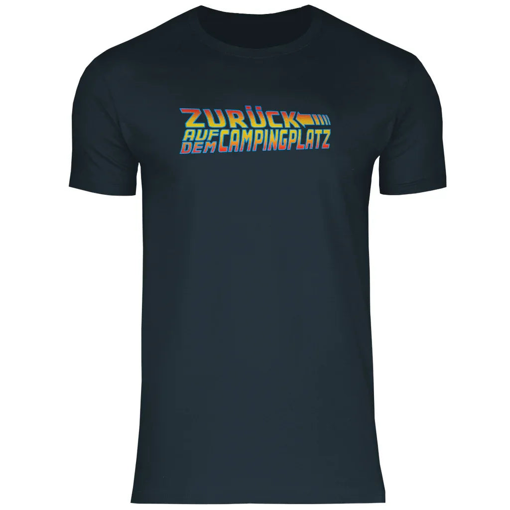 Zurück auf dem Campingplatz - Männer Shirt - Campingfamilie.de
