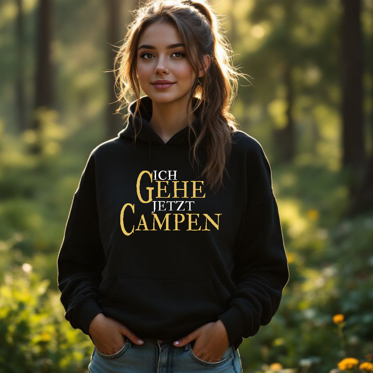 Ich gehe jetzt Campen - Damen Hoodie