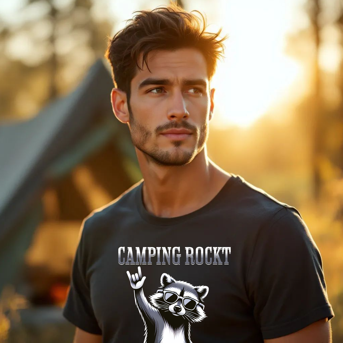 Camping rockt - Herren Shirt