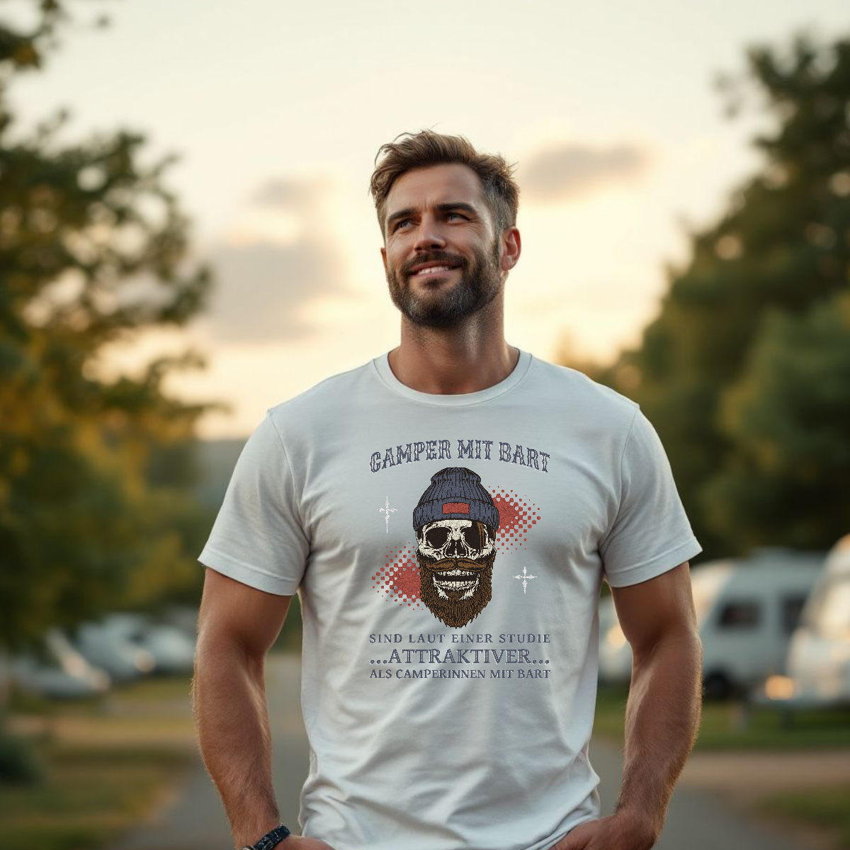 Camper mit Bart - Herren Shirt