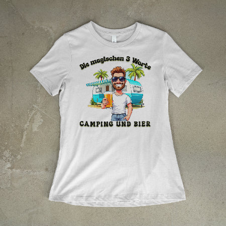 Camping und Bier - Männer Shirt