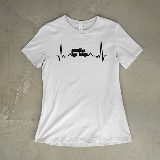 Herzschlag mit Wohnmobil - Frauen Shirt