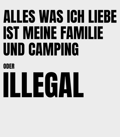 Alles was ich liebe ist meine Familie und Camping – Hoodie (Backprint)