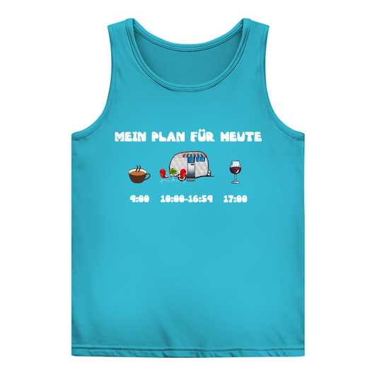 Mein Plan für heute: Kaffee, Camping, Wein - Frauen Tank Top
