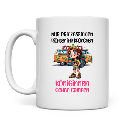Königinnen gehen Campen - Tasse - Campingfamilie.de