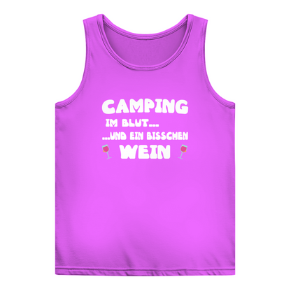 Camping im Blut...und ein bisschen Wein - Frauen Tank Top
