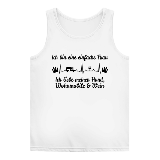 Einfache Frau - Liebe meinen Hund, Wohnmobil und Wein - Frauen Tank Top