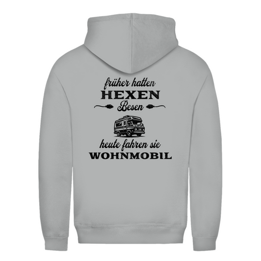 Früher hatten Hexen Besen. Heute fahren sie Wohnmobil - Backprint Frauen Hoodie