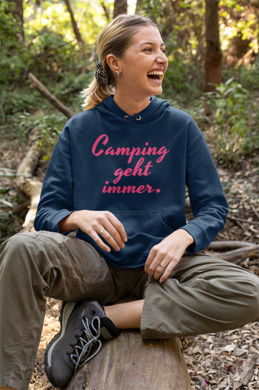 Camping geht immer – Hoodie für Camperinnen