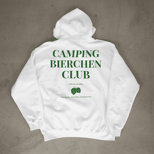 Camping Bierchen Club | Hoodie mit Backprint für Camper