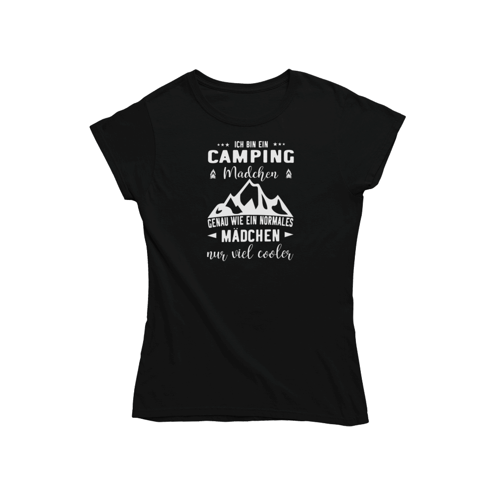 Cooles Camping Mädchen | Premium Organic Shirt Women