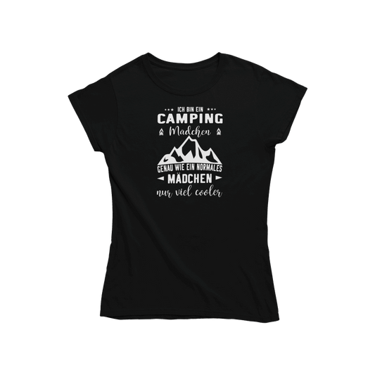 Cooles Camping Mädchen | Premium Organic Shirt Women