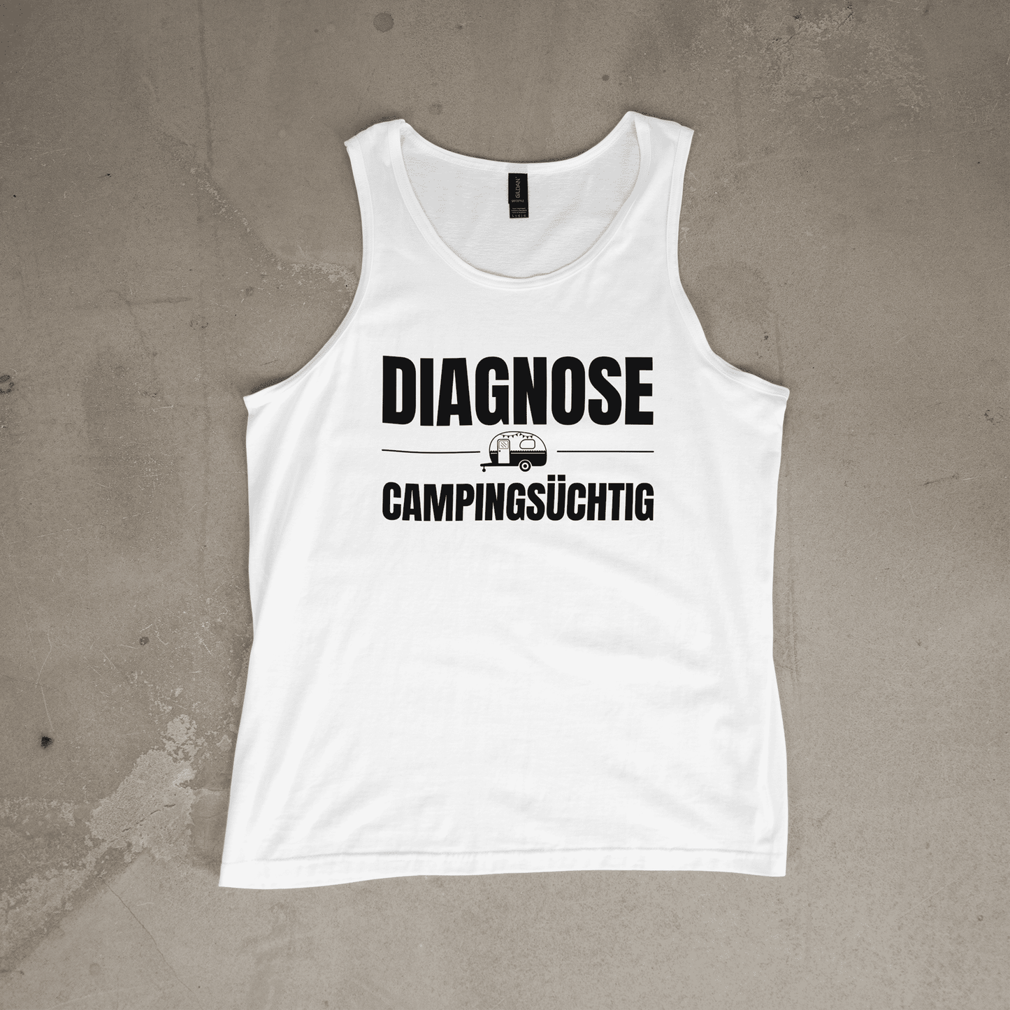 Diagnose Camping-Süchtig – Für echte Wohnwagen-Urlauber | Tank-Top für Camperinnen