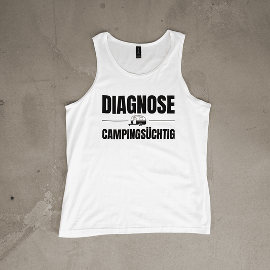 Diagnose Camping-Süchtig – Für echte Wohnwagen-Urlauber | Tank-Top für Camperinnen