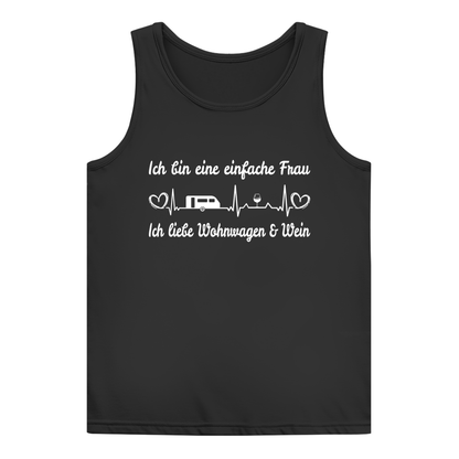 Einfache Frau - Liebe Wohnwagen und Wein - Frauen Tank Top