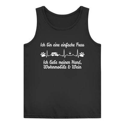 Einfache Frau - Liebe meinen Hund, Wohnmobil und Wein - Frauen Tank Top
