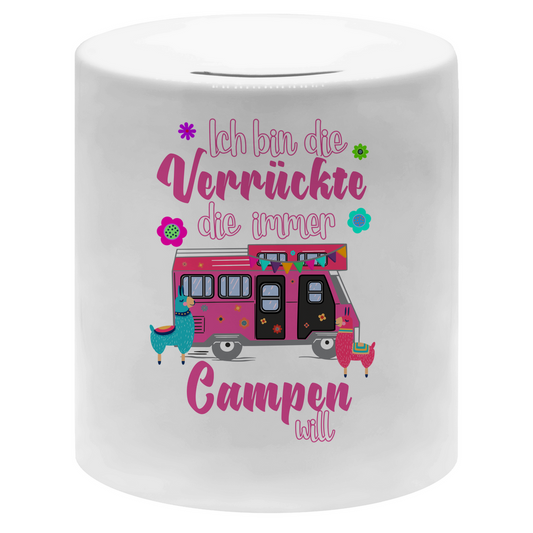 Ich bin die Verrückte, die immer Campen will - Spardose - Campingfamilie.de