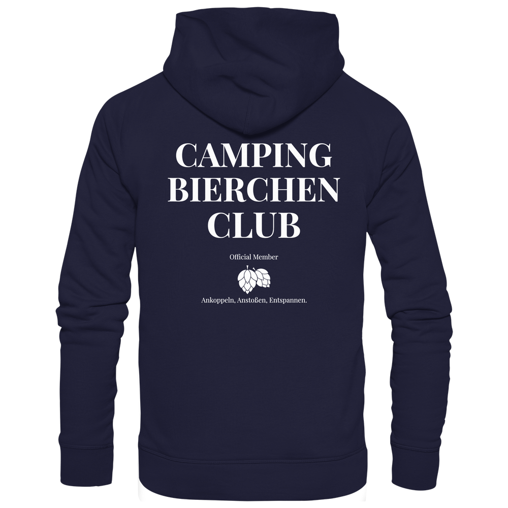 Camping Bierchen Club | Hoocie mit Backprint für Camper