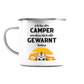 Ich bin der Camper vor dem dich alle gewarnt haben - Emaille Tasse (Silber) - Campingfamilie.de