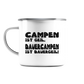 Dauercampen ist dauergeil! - Emaille Tasse (Silber) - Campingfamilie.de