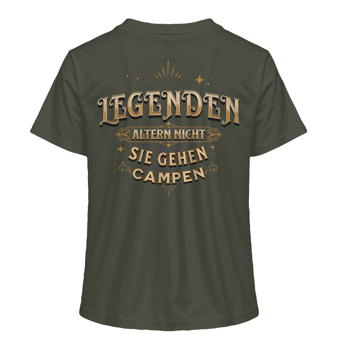 Legenden altern nicht - sie gehen Campen - Ladies Organic Shirt