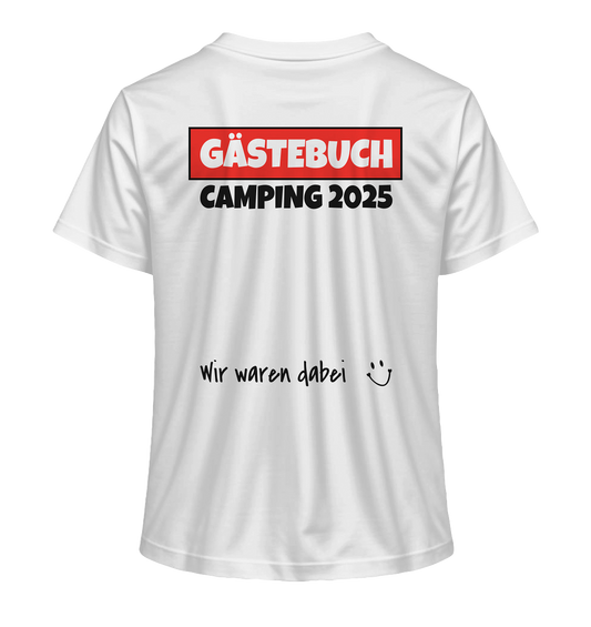 Gästebuch Camping 2025 - Ladies Organic Shirt