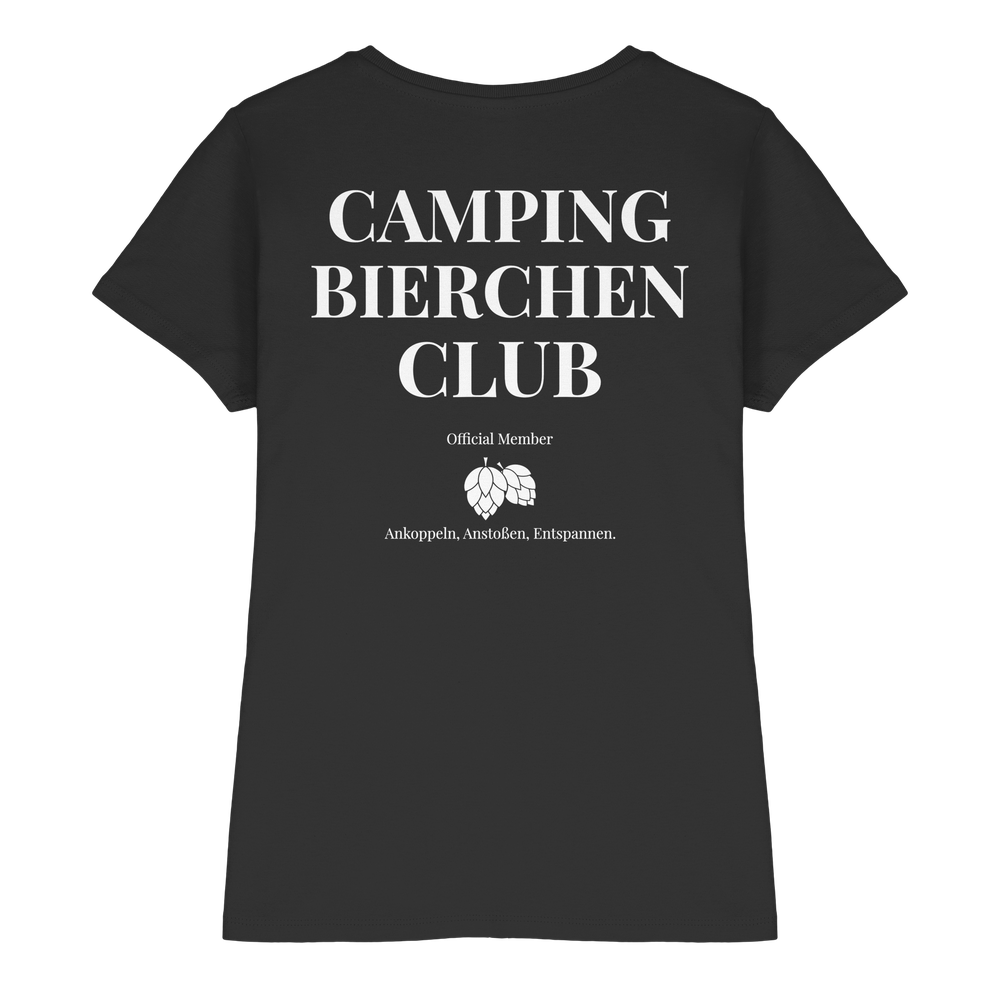Camping Bierchen Club | Shirt mit Backprint für Camperinnen