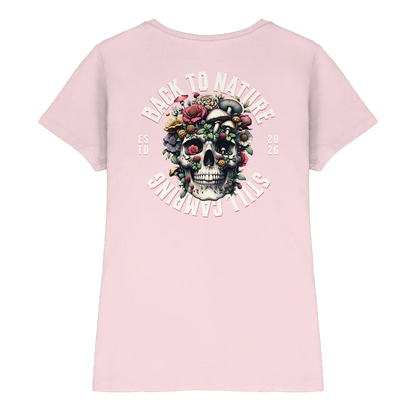 Back to Nature Still Camping - Backprint Frauen Shirt