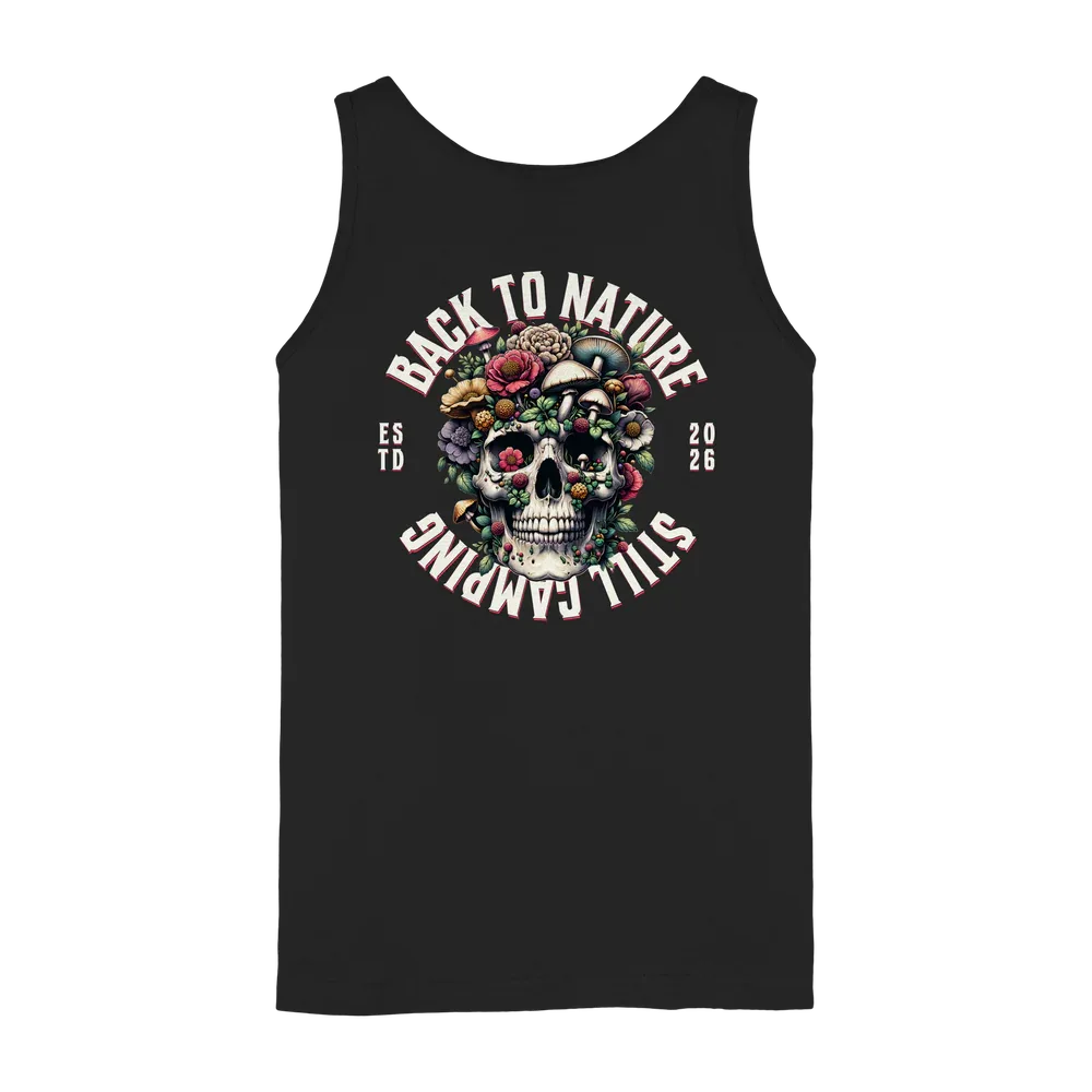 Back to Nature Still Camping | Tank-Top mit Backprint für Camperinnen